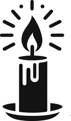 candle black vector