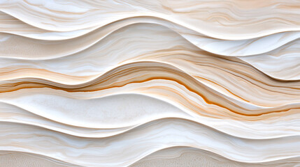 Obraz premium beautiful abstract design featuring smooth, flowing waves in soft beige and cream tones, creating serene and calming atmosphere