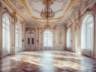 Obraz premium Large Room with Chandelier