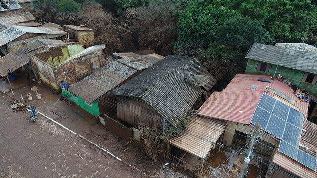 Cidade de Taquar&iacute;, Rio Grande do Sul ap&oacute;s enchentes, alagamento, Brasil