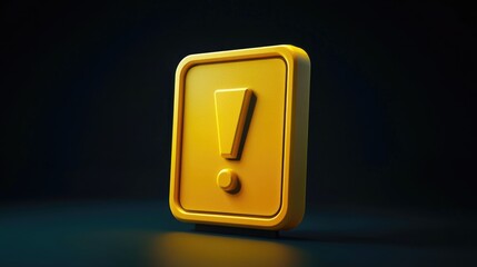 Exclamation sign on black background