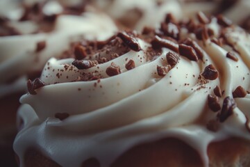 Close-up cupcake with white frosting