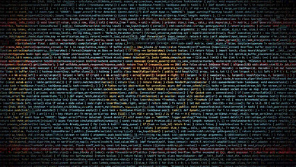 Binary code on flag of Kazakhstan. Program source code or Hacker concept on Kazakh flag. Kazakhstan...