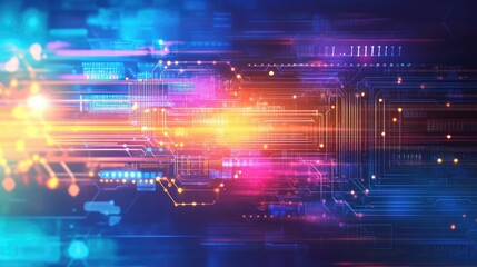Fototapeta premium Abstract futuristic electronic circuit technology background 