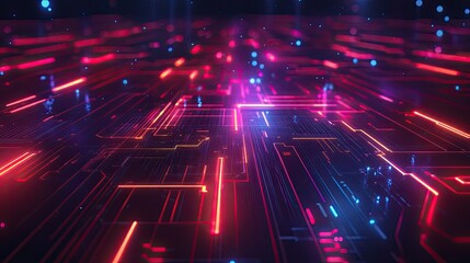 Abstract futuristic electronic circuit technology background 