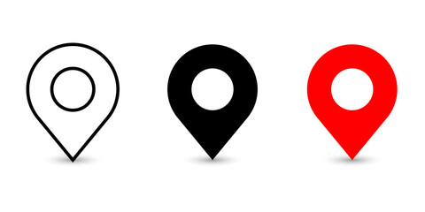 location vector, location icon set, pin icon, map icon, location icon