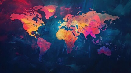 world map abstract background