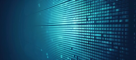 Futuristic Blue Pixel Grid Design for Business Presentations and Tech Banners