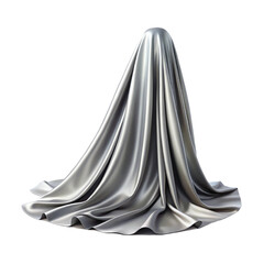 Flying stylish and colourful silk or cotton fabric. Waving satin cloth isolated on transparent PNG background.