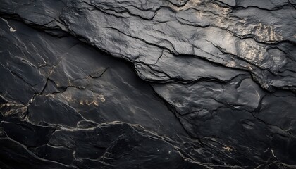 Texture of Slate with Exaggerated Black Finish
