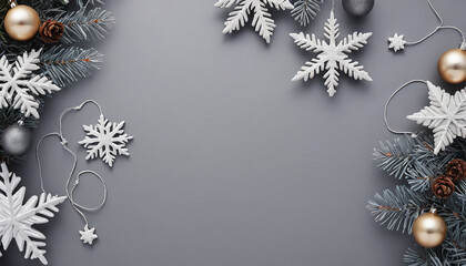 Grey Christmas Background – Stylish and Contemporary Holiday Design