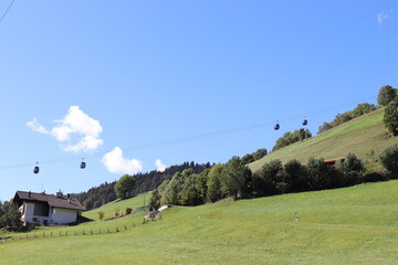 Blick auf die Seilbahn in Sterzing.