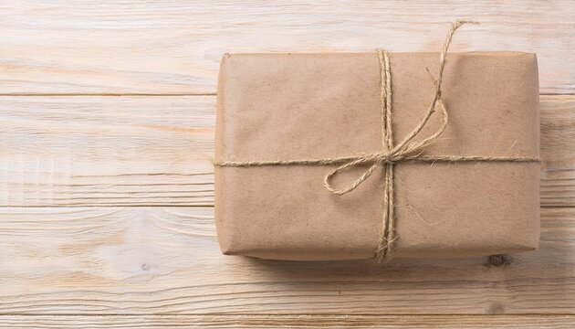 Package wrapped in packaging paper and old string