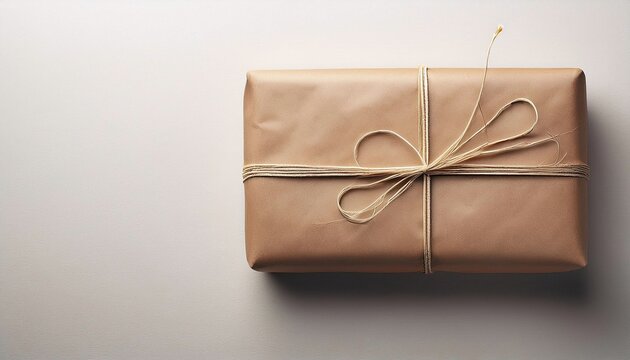 Package wrapped in packaging paper and old string