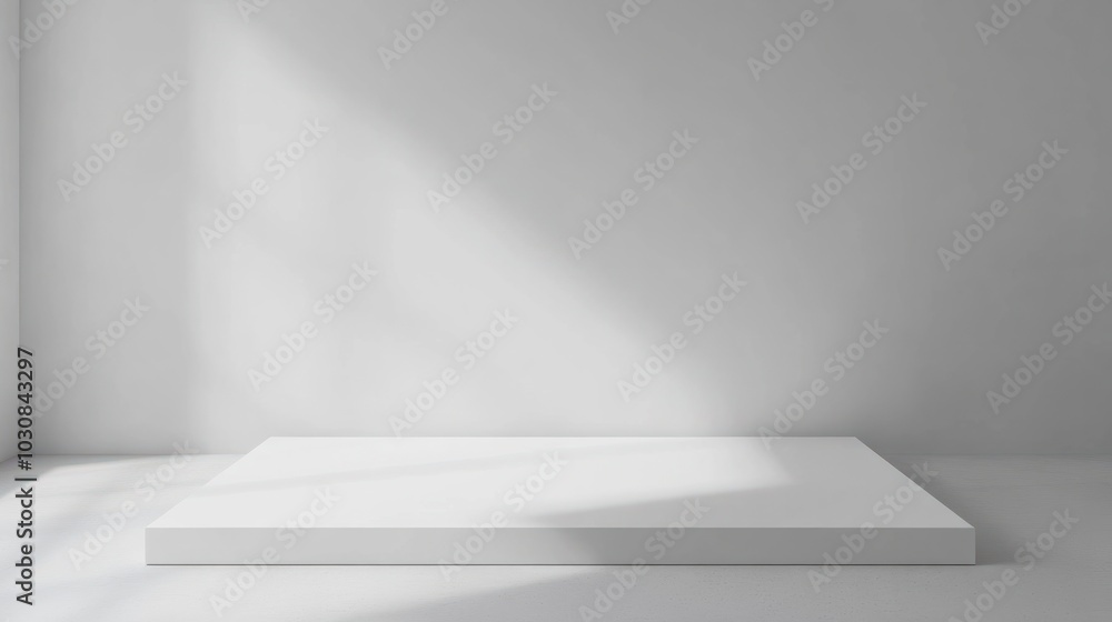 Poster blank white gradient background with product display. white backdrop or empty studio with room floor