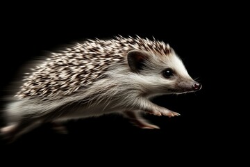 Fototapeta premium Small hedge on black surface