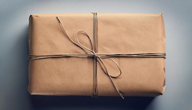 Package wrapped in packaging paper and old string