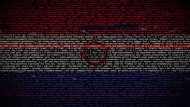 Binary code on flag of Paraguay. Program source code or Hacker concept on Paraguayan flag. Paraguay digital technology security, hacking or programming