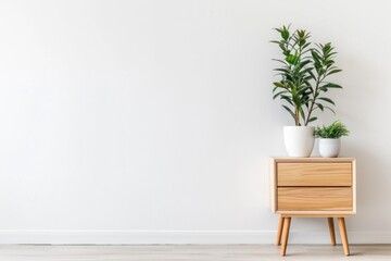 White Wall with Plant