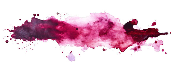 Obraz premium PNG Abstract Watercolor Splatters: Pink and Red Background Texture Isolated on Transparent Background