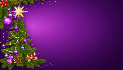 Purple Christmas Background &ndash; Elegant and Festive Holiday Design