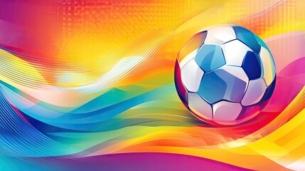 Naklejka premium Colorful sports background for international olympic games. Abstract geometric wave background 