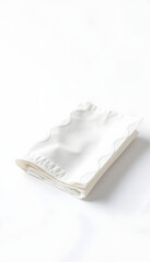 Clean napkin on white background isolated with white highlights, png
