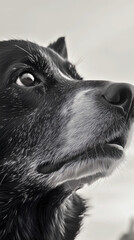 A cute dog close-up shot generated by AI