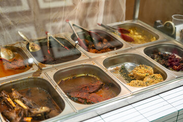 Various kind of food  in stall