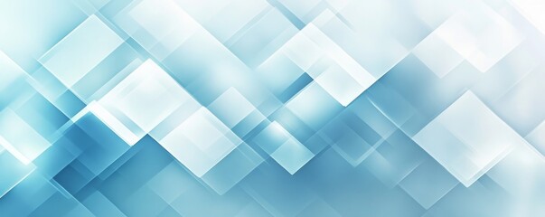 Stylish and high-tech backdrop showcasing a seamless pattern of light blue and white geometric shapes, exuding a modern and tech-savvy feel, with generous copy space for additional content.