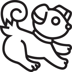 Dog icon symbol vector image illustration
