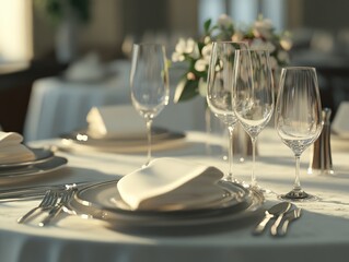 Formal dining table setup