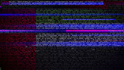 Binary code on flag of United Arab Emirates. Program source code or Hacker concept on UAE flag....