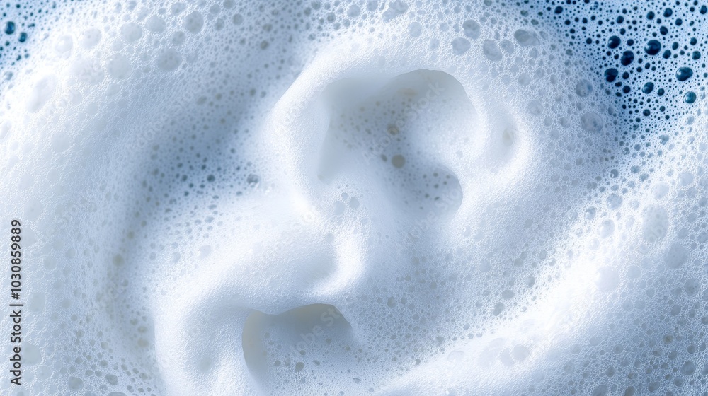 Aufkleber soft bubbles swirling in water, creating an abstract pattern, captured in bright light with a soothi
