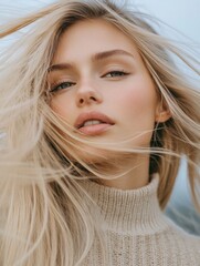 Fototapeta premium Woman with Long Blonde Hair