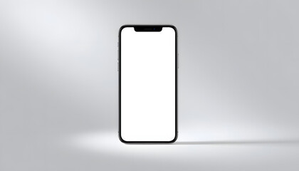 Full screen smartphone mockup design isolated with white highlights, png