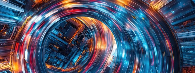 Expressway top view  Road traffic an important infrastructure  Public transport or commuter city life concept of economic and energy  transport.