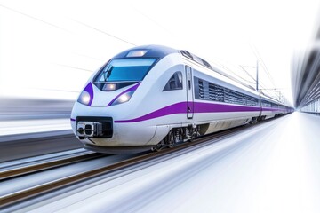 Fototapeta premium Train Traveling Through Tunnel