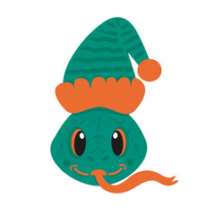 snake head in party hat clip art