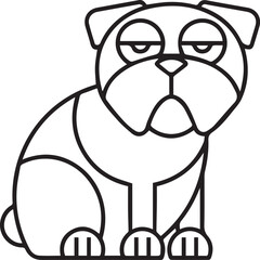 Dog icon symbol vector image illustration
