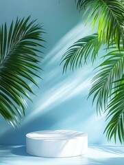 Obraz premium Palm Leaves Platform