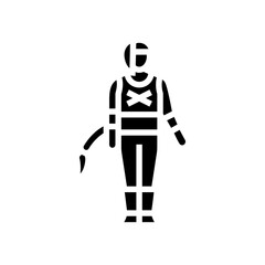 video game cosplay female glyph icon vector. video game cosplay female sign. isolated symbol illustration