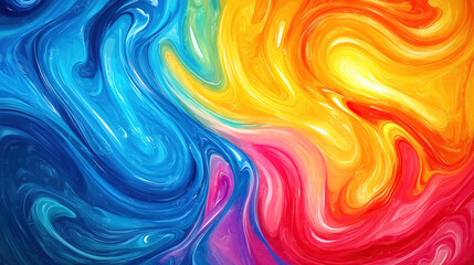 Fototapeta premium Colorful Abstract Paint Swirls