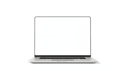 Fototapeta premium Laptop cover mockup digital device isolated with white highlights, png