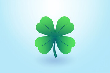 Fototapeta premium Flat vector of icon shamrock leaf or four leaf clover