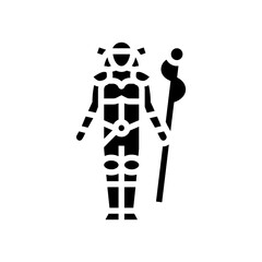 fantasy cosplay female glyph icon vector. fantasy cosplay female sign. isolated symbol illustration