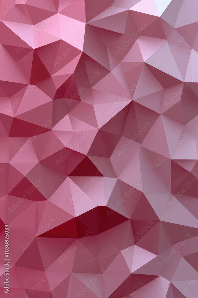 Poster abstract geometric pattern with pink hues creating a textured appearance