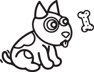 Dog icon symbol vector image illustration
