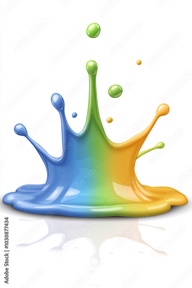 Aufkleber colorful paint splash in vibrant hues creating a dynamic visual effect