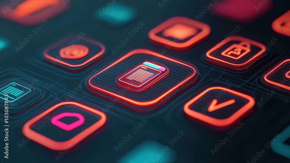 Aufkleber market research toolkit visualized as a digital interface with glowing icons for each tool consumer 